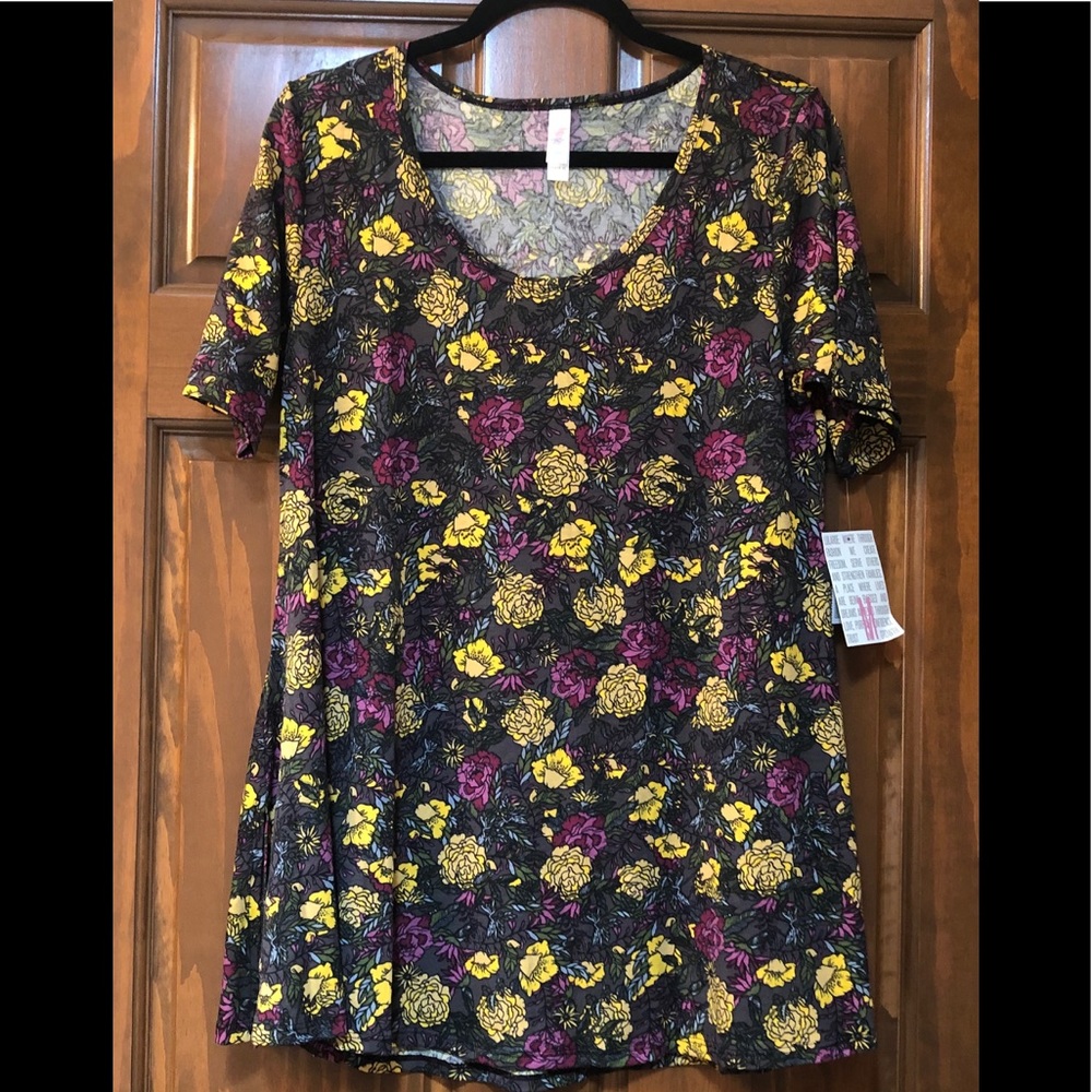 NWT LuLaRoe Perfect T - Pink and Yellow Flowers